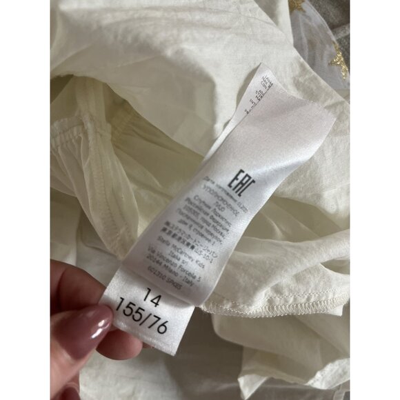 Stella McCartney Kids 14 Years White Tulle Gold Metallic Stars Dress Long Sleeve - Picture 12 of 13